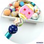 5 PCS Easter Eggs2 Silicone Focal Beads