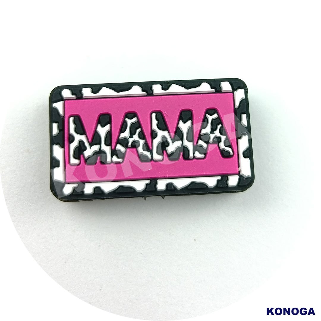 5 PCS Dalmatian MAMA Silicone Focal Beads