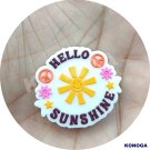 5 PCS Hello SunShine Silicone Focal Beads