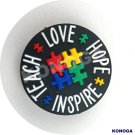 5 PCS LOVE HOPE Inspire Silicone Focal Beads