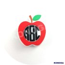 5 PCS ABC Apple  Silicone Focal Beads