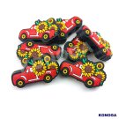 5 PCS Sun Flower on the Trunk Silicone Focal Beads