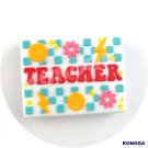 5 PCS Teacher With Smile Silicone Focal Beads