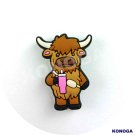 5 PCS Bison with a cup Silicone Focal Beads