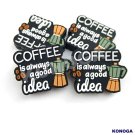 5 PCS Coffee is always a good idea Silicone Focal Beads