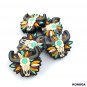 5 PCS cow skull with flower Silicone Focal Beads