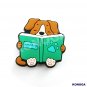 5 PCS DOG Read book Silicone Focal Beads