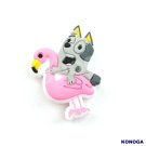 5 PCS flamingos  and Dog Silicone Focal Beads