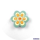 5 PCS Flower 2 Silicone Focal Beads