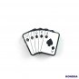 5 PCS poker Silicone Focal Beads