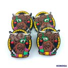 5 PCS Teacher Day ABC Bison Silicone Focal Beads
