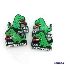5 PCS Dinosaurs turtles Silicone Focal Beads