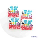 5 PCS My Job is all Rainbows and Butterfiles Silicone Focal Beads