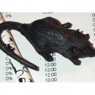 Set of 6 Black Rat/Mouse Erasers