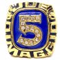 joe dimaggio #5 hall of fame championship ring