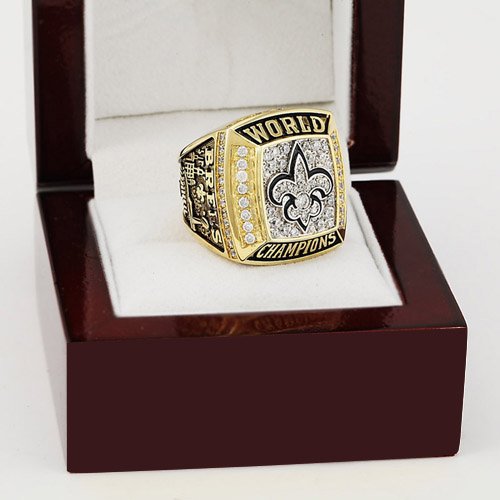Solid 2009 New Orleans Saints Super Bowl Football Championship Ring Si
