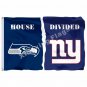 Seattle Seahawks New York Giants House Divided Flag 3ft x 5ft Polyeste