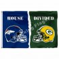 Denver Broncos Green Bay Packers Hemlets House Divided Flag 3ft X 5ft