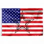 Dallas Cowboys Hollow Out Shape With US Flag 3ft X 5ft Polyester NFL1