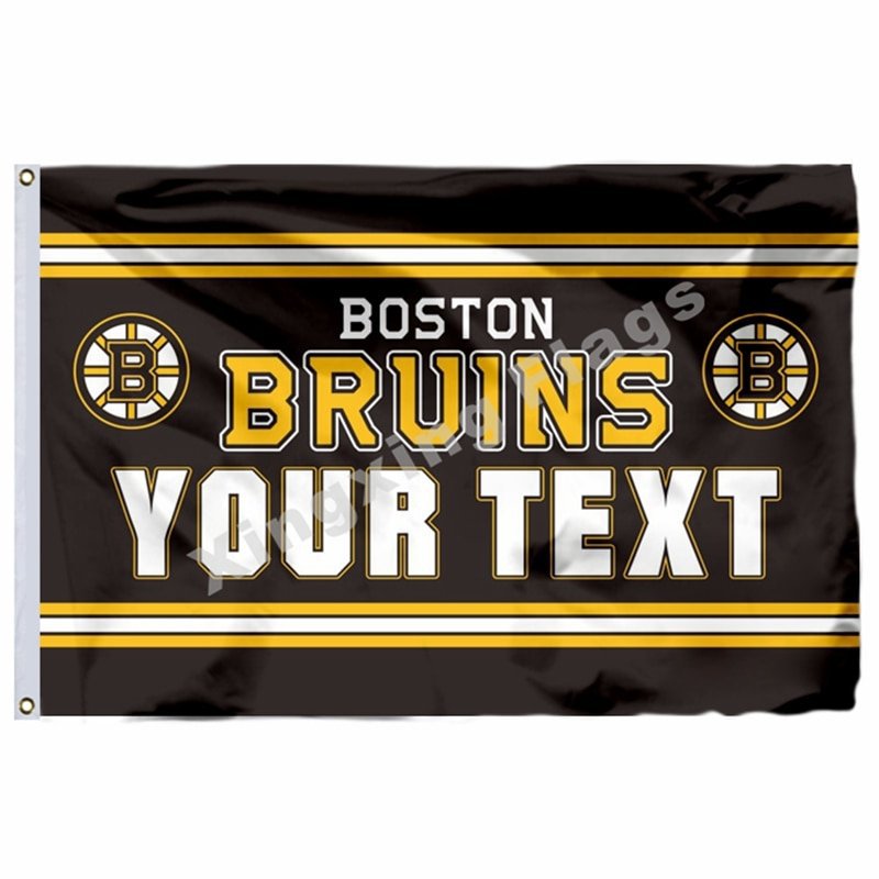 Boston Bruins Custom Your Text Flag 3ft X 5ft Polyester NHL Team Banne