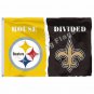 Pittsburgh Steelers New Orleans Saints House Divided Flag 3ft X 5ft Po