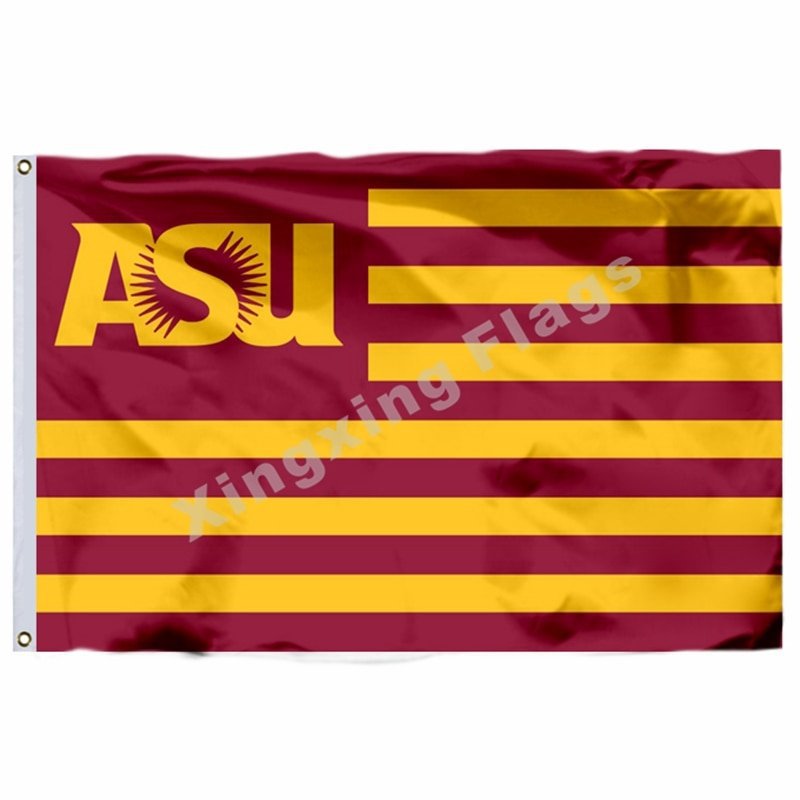 Arizona State Sun Devils With Modified US Flag 3ft x 5ft Polyester NCA