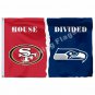 San Francisco 49ers Seattle Seahawks House Divided Flag 3ft x 5ft Poly