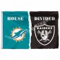 Miami Dolphins Oakland Raiders House Divided Flag 3ft X 5ft Polyester