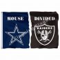 Dallas Cowboys Oakland Raiders House Divided Flag 3ft x 5ft Polyester