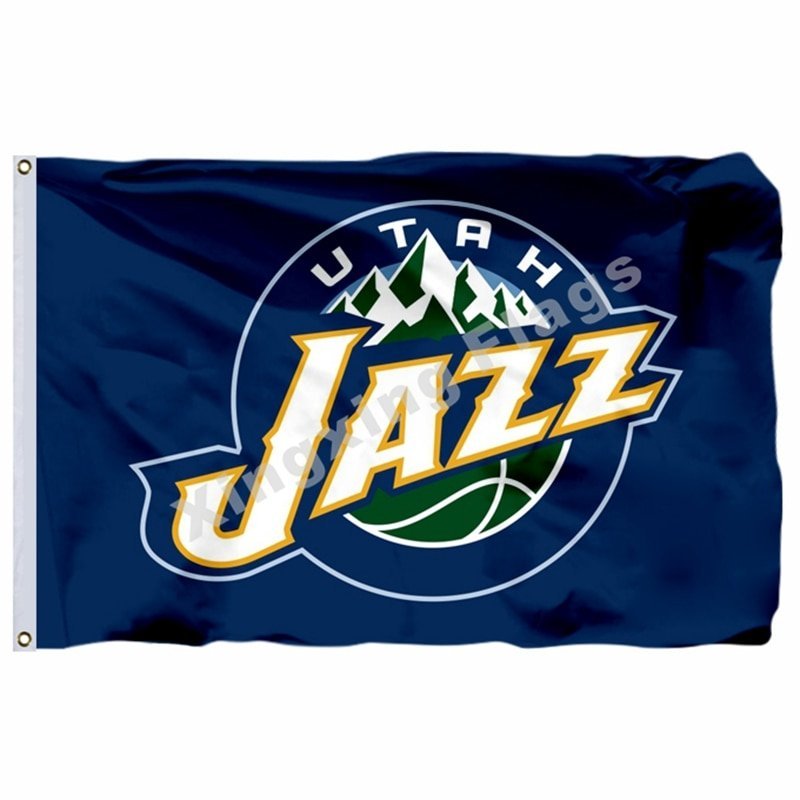 Utah Jazz Flag 3ft X 5ft Polyester NBA1 Utah Jazz Banner Flying Size N