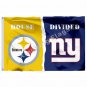 Pittsburgh Steelers New York Giants House Divided Flag 3ft X 5ft Polye
