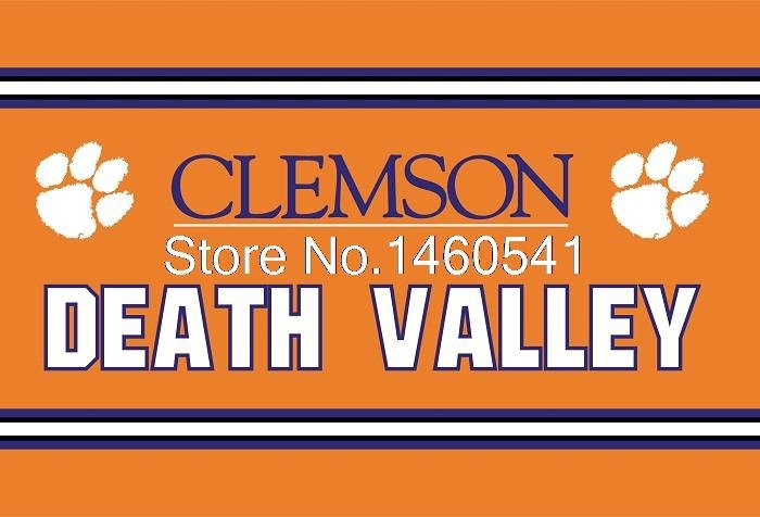 Clemson Tigers Death Valley Flag 3ft x 5ft Polyester NCAA Banner Georg
