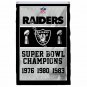 Oakland Raiders Super Bowl Champions 1976 1980 1983 Flag 3ft x 5ft Pol