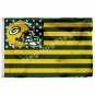 Green Bay Packers Helmet Green Bay Skyline Flag 3ft x 5ft Polyester NF