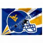 West Virginia Mountaineers Helmet Flag 3ft X 5ft Polyester NCAA Banner