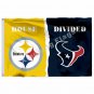 Pittsburgh Steelers Houston Texans House Divided Flag 3ft X 5ft Polyes