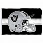 Oakland Raiders Helmet Horizontal Strip Flag 3ft X 5ft Polyester NFL1