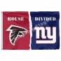 Atlanta Falcons New York Giants House Divided Flag 3ft X 5ft Polyester