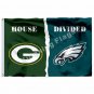 Green Bay Packers Philadelphia Eagles House Divided Flag 3ft X 5ft Pol