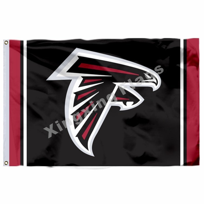 Atlanta Falcons Column Flag 3ft X 5ft Polyester NFL Atlanta Falcons Ba