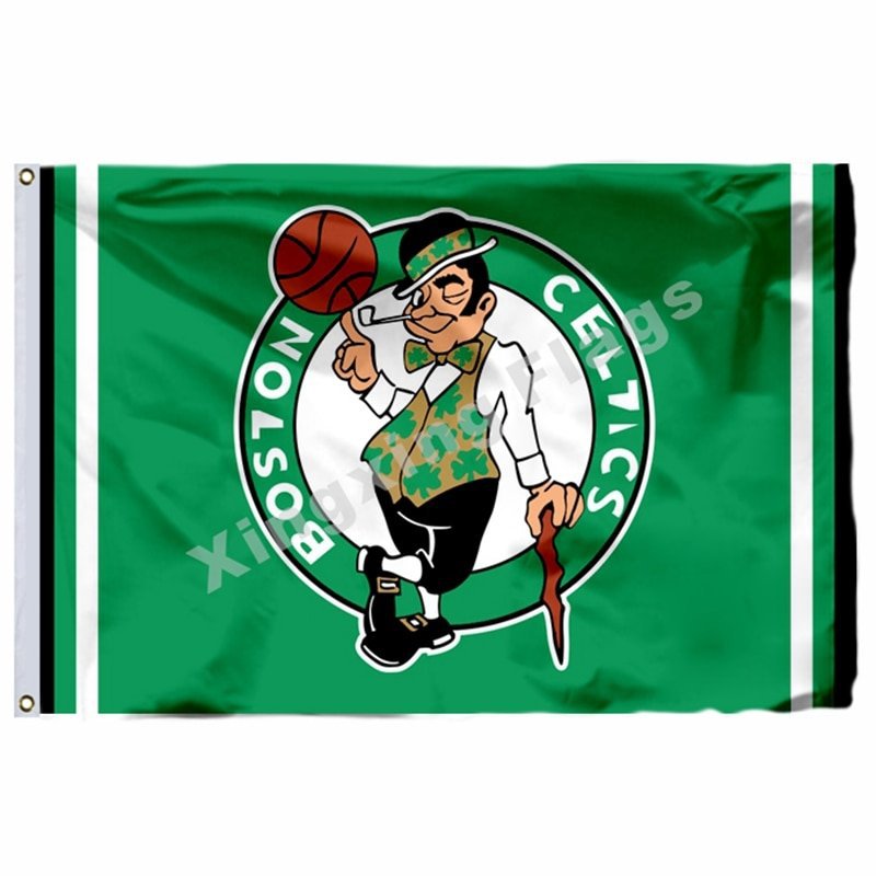 Boston Celtics Logo Flag 3ft X 5ft Polyester NBA Boston Celtics Banner