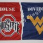 Ohio State Buckeyes West Virginia Mountaineers House Divided Flag 3ft