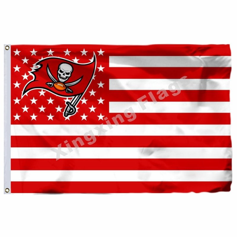 Tampa Bay Buccaneers With Modified US Flag 3ft X 5ft Polyester NFL1 Ba