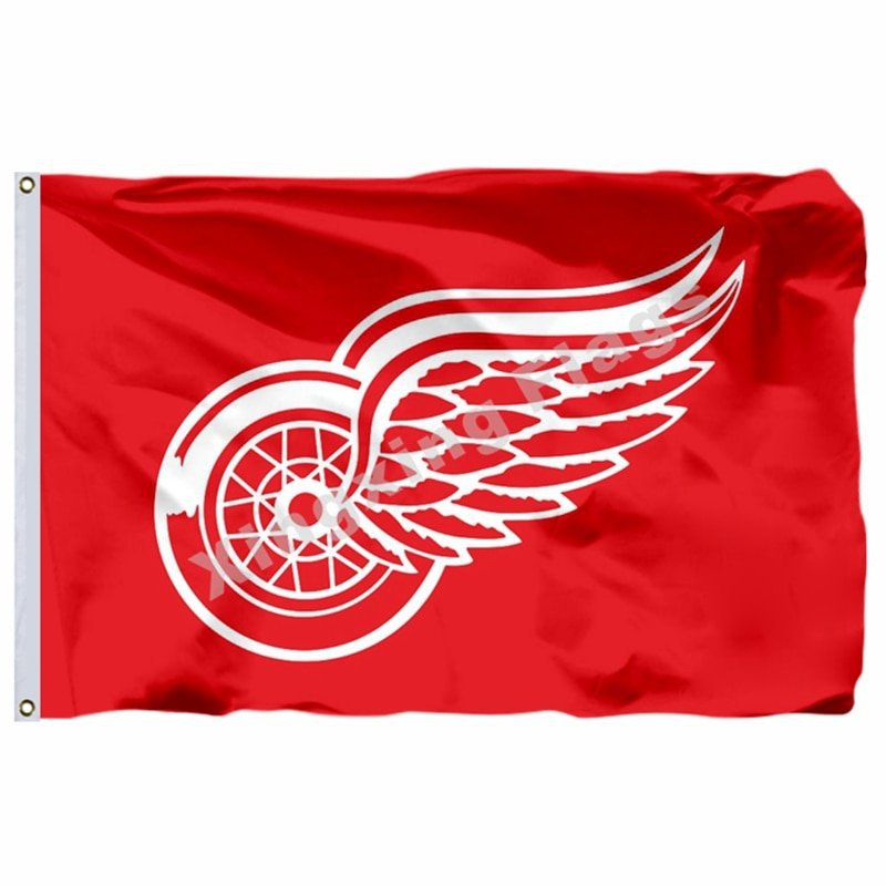 Detroit Red Wings Flag 3ft x 5ft Polyester NHL Banner Detroit Red Wing