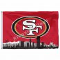 San Francisco 49ers With San Francisco City Skyline Flag 3ft X 5ft Pol