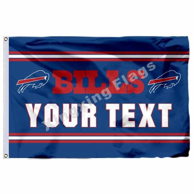 Buffalo Bills Custom Your Text Flag 3ft X 5ft Polyester NFL1 Team Bann