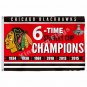 Chicago Blackhawks Stanley Cup 6X Champions Flag 3ft X 5ft Polyester N