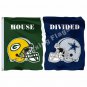 Green Bay Packers Dallas Cowboys Helmets House Divided Flag 3ft X 5ft