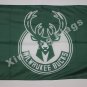 Milwaukee Bucks Column Flag 3ft X 5ft Polyester NBA1 Milwaukee Bucks B