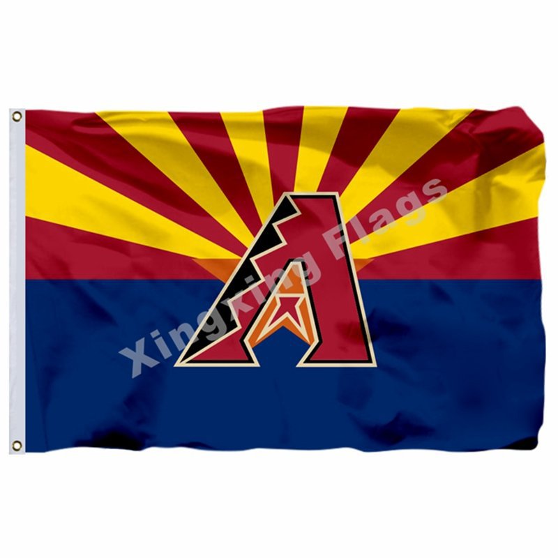 MLB Arizona Diamondbacks Flag 3ft x 5ft Polyester MLB flag blue backgr
